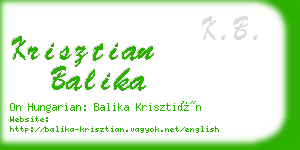 krisztian balika business card